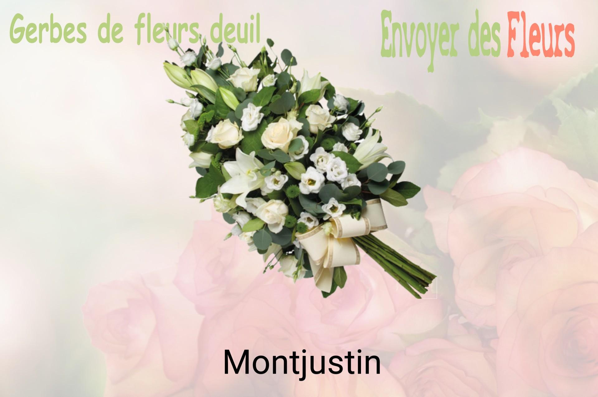 Gerbe de fleurs de deuil livrée à Montjustin